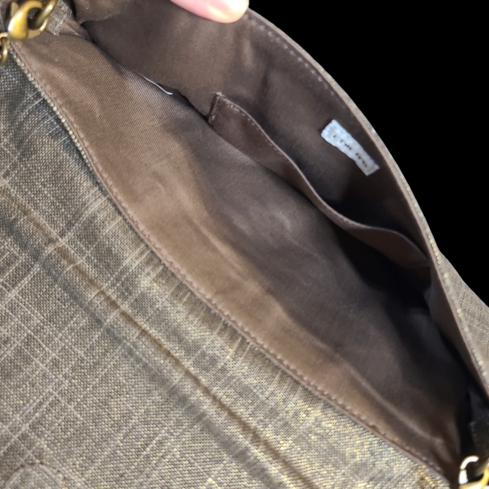Chico's Metallic Gold-Beige Jeweled Evening Clutch - Picture 3 of 3